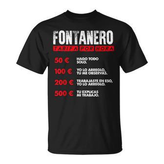 Tarifa Por Hora De Fontanero Gracioso Camiseta unisex - Regaloses