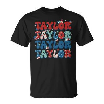 Taylor First Name Personalized 4Th Of July American Flag T-Shirt - Monsterry DE