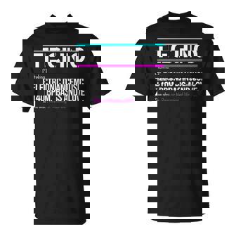 Techno Definición Bass Love Rave Festival Edm Fiesta Hombres Camiseta unisex - Regaloses