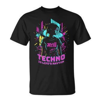 Techno Is Life's Rhythm T-Shirt - Geschenkecke