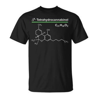 Tetrahydrocannabinol Cannabis Ganja Pot Marijuana Kiffen T-Shirt - Geschenkecke