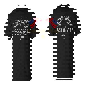 Thank You Veterans Day American Flag Proud Patriotic Soldier T-Shirt - Thegiftio UK
