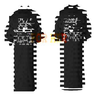 Thankful For Her Thanksgiving Matching Couple Women T-Shirt - Thegiftio UK