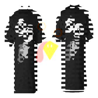 Thanksgiving Face Holiday Celebration Fun Turkey Symbol T-Shirt - Monsterry