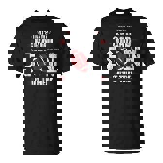 That's My Grandson Out There Football Grandparents Grandpa T-Shirt - Monsterry