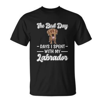 The Best Day With Labrador Chocolate Lab Gift Labrador T-Shirt - Thegiftio