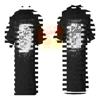 Tis' The Season Pumpkin Ghost Halloween Bleached T-Shirt - Monsterry