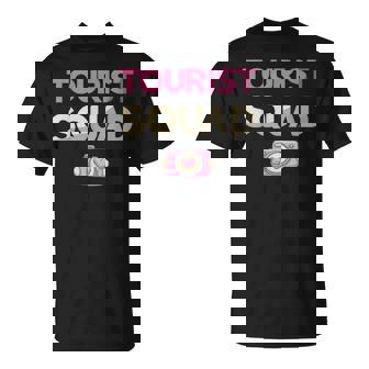 Tourist Squad Camera Girl Women-Souvenir Vacation Travel T-Shirt | Mazezy