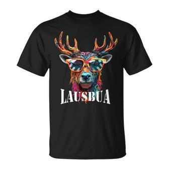 Traditional Deer Oktoberfest Lederhosen Lausbua T-Shirt - Seseable