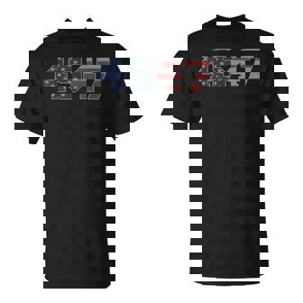 Trump 2024 45 47 American Flag 4547 Trump 2024 T-Shirt - Monsterry