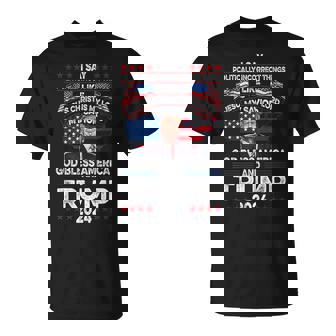 Trump 2024 God Bless America Jesus Christ Is My Lord T-Shirt - Monsterry