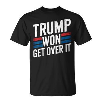 Trump Hat Gewonnen Komm Darüber Hinweg Lustig Trump 2024 T-Shirt - Geschenkecke