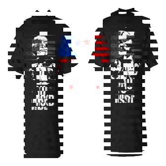 Trump You Missed Trump 2024 Us American Flag T-Shirt - Monsterry