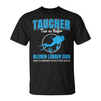 Tun Es Tiefer Bleiben Langger Diving T-Shirt - Geschenkecke