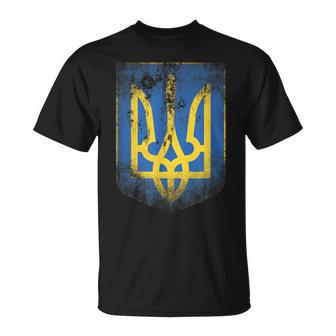 Ukraine Flag Crest Flag Logo Ukraine T-Shirt - Geschenkecke