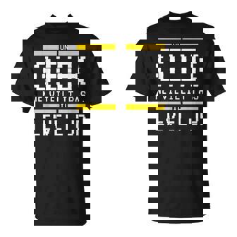 Un Geek Neieillit Pas Il Level Up Jeuxidéo Homme T-Shirt - Cadeauxyz