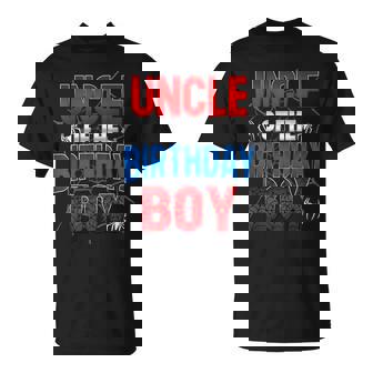 Uncle Of The Birthday Boy Matching Family Spider Web T-Shirt - Seseable