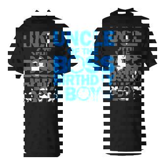 Uncle Of The Boss Birthday Boy Baby Family Party Decoration T-Shirt | Seseable CA