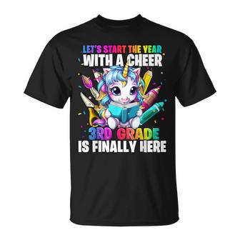 Unicorn 3Rd Grade Back To School First Day Of School Girls T-Shirt | Seseable FR