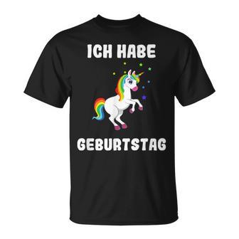 Unicorn Party Man Woman Ich Habe Heute Geburtstag T-Shirt - Geschenkecke