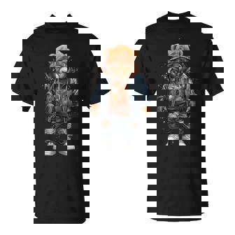 Urban Hip Hop Novelty Graphic Teddy Bear T-Shirt | Seseable UK