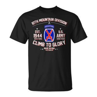 Us Army 10Th Mountain Division Infantry Climb To Glory T-Shirt - Monsterry AU