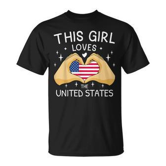 Usa Flag American Flag Heart Slogan America Usa T-Shirt - Geschenkecke