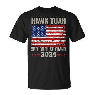 Usa Flag Hawk Tuah 24 Spit On That Thang 2024 Women's T-Shirt - Geschenkecke