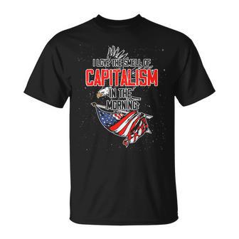 Usa Freiheit Aktien Ich Liebe Den Geruchon Kapitalism T-Shirt - Geschenkecke