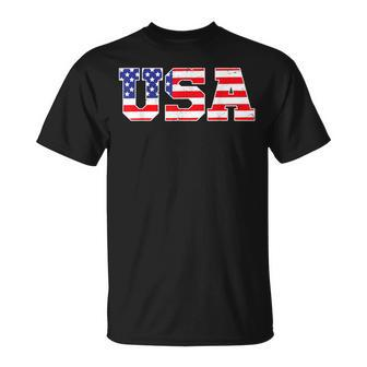 Usa Patriotic American Flag 4Th Of July T-Shirt - Monsterry