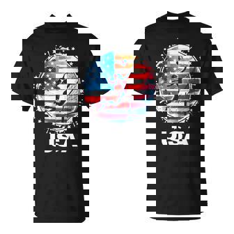 Usa United States American Flag Volleyball Usa Team T-Shirt - Monsterry