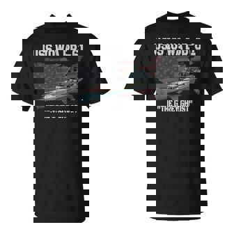 USS Iowa Battleship Veteran Warship BB 61 Front Back T-shirt - Monsterry