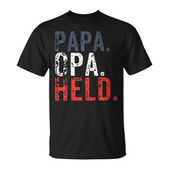 Vater Und Sohn Papa Opa Held Familie Grosseltern S T-Shirt - Geschenkecke