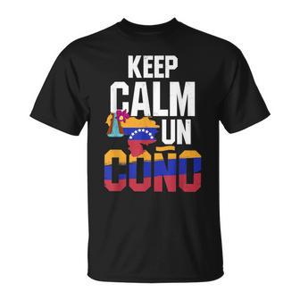 Venezuela Freedom Keep Calm Un Cono Banderaenezuela T-Shirt - Geschenkecke