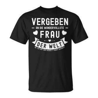 Vergeben An Die Wundervollste Frau Der Welt German Langu T-Shirt - Geschenkecke