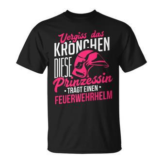 Vergiss Krönchen Princess Fireman Helmet T-Shirt - Geschenkecke