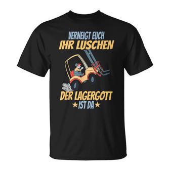 Verneigt Euch Ihr Luschen Der Lagergott Ist Da Flagler S T-Shirt - Geschenkecke