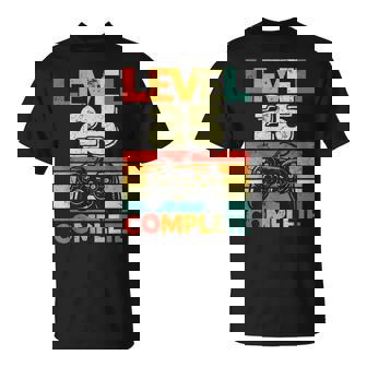 Video Gamer Nivel 25 Completo Retro 25 Aniversario De Bodas Camiseta unisex - Regaloses