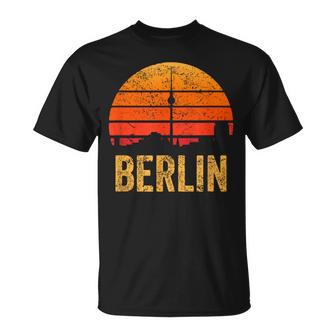 Vintage 80S Retro Berlin Silhouette Skyline Souvenir T-Shirt - Geschenkecke