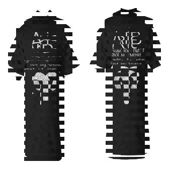 Vintage Aries Birthday Horoscope Zodiac Sign Astrology Bday T-Shirt - Monsterry