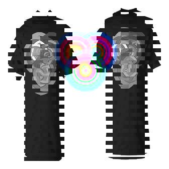 Vintage Color Circles Frequency Triangulation Cymatics Rings T-Shirt - Monsterry