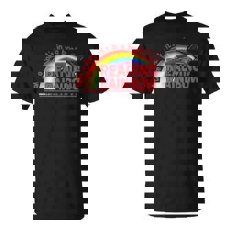 Vintage Rainbow Take A Look It's In A Book Reading Bookworm T-Shirt - Monsterry