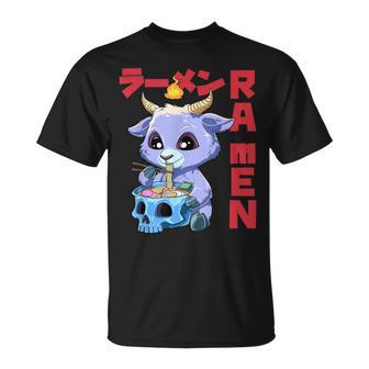 Vintage Ramen Baphomet Otaku Anime Baphomet T-Shirt - Geschenkecke