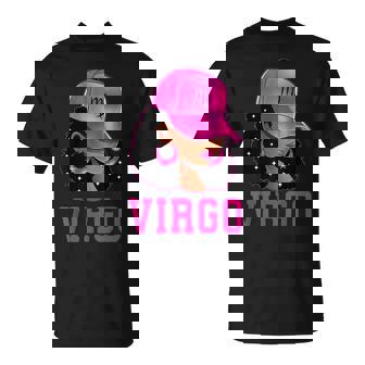 Virgo Queen Sassy Black Woman Afro Girl Zodiac Sign T-Shirt - Thegiftio UK