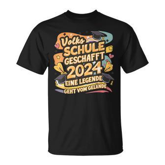 Volksschule Geschafft 2024 Eine Legende Gehtom Gelände German Langu T-Shirt - Seseable