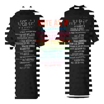 Vote As If Your Skin Is Not White Human's Rights President T-Shirt - Thegiftio UK