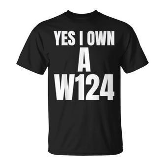 W124 Classic Deutsche Auto´S W124 Silhoutte W124 Karren S T-Shirt - Geschenkecke