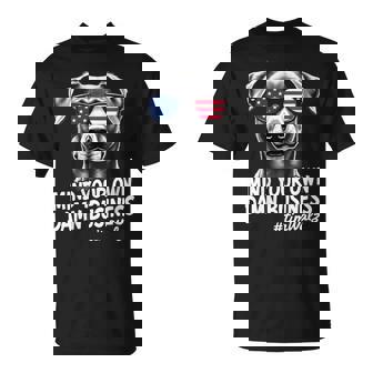 Walz Mind Your Own Damn Business Harris Waltz Dog Lady T-Shirt | Mazezy