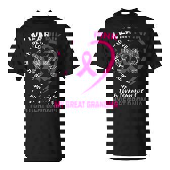I Wear Pink In Memory Of My Great Grandma Breast Cancer T-Shirt - Monsterry