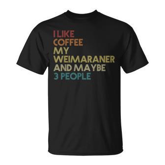 Weimaraner Cane Dog Caffèintage Retro Maglietta - Novitaregali